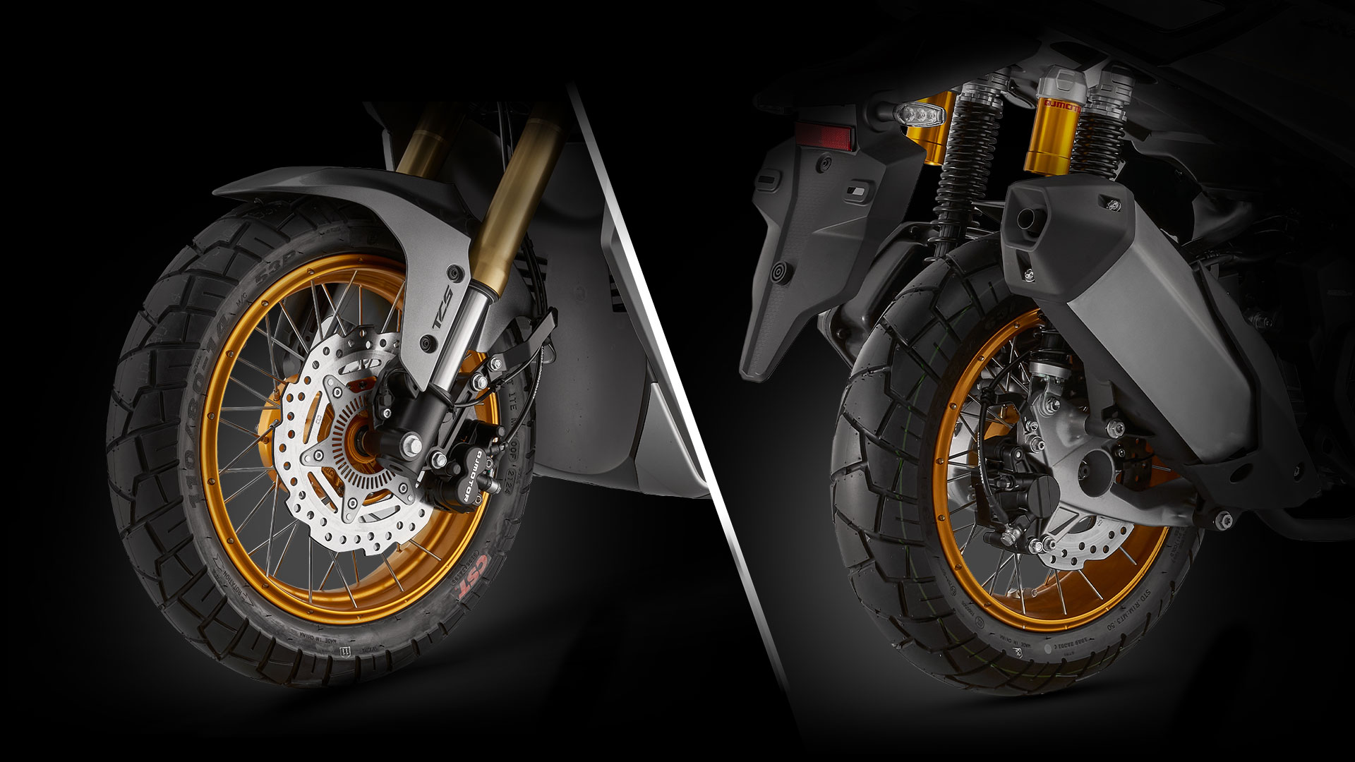 QJMOTOR ATR125 ABS TCS OFF ROAD TOP CASE TIRES BRAKES