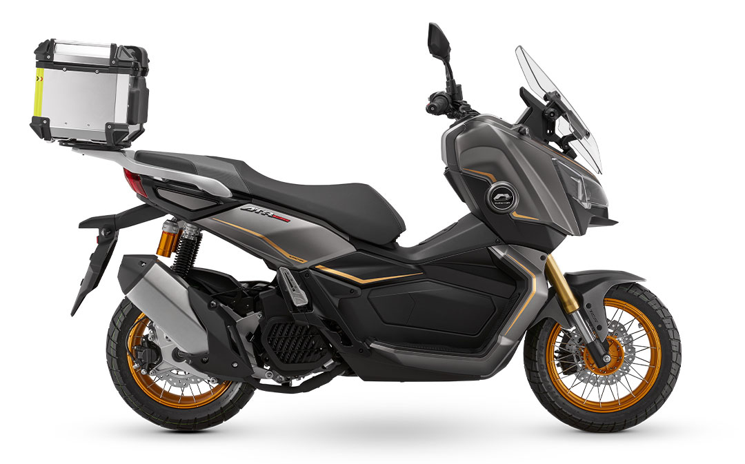 QJMOTOR ATR 125 ABS TCS TOP CASE GREY