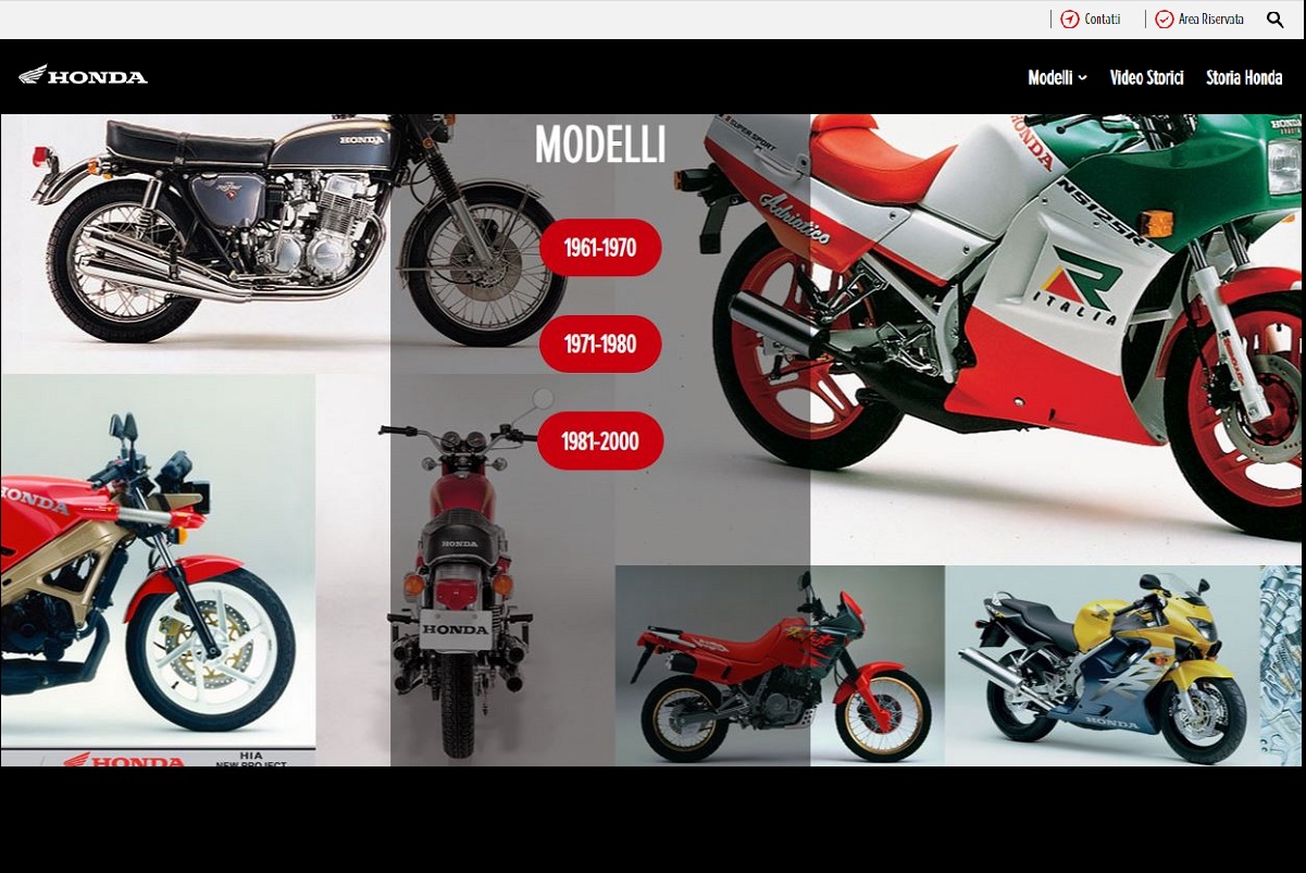 Honda Italia fa la lista dei modelli storici