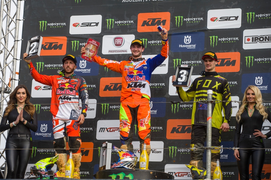 MXGP podium at Agueda 2018