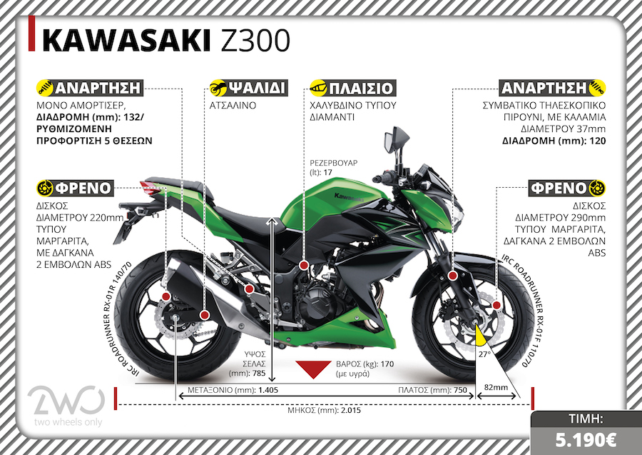 KAWASAKI Z300 20172 TX